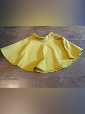 Yellow Flared Women's Skirt - Classic Circle Silhouette